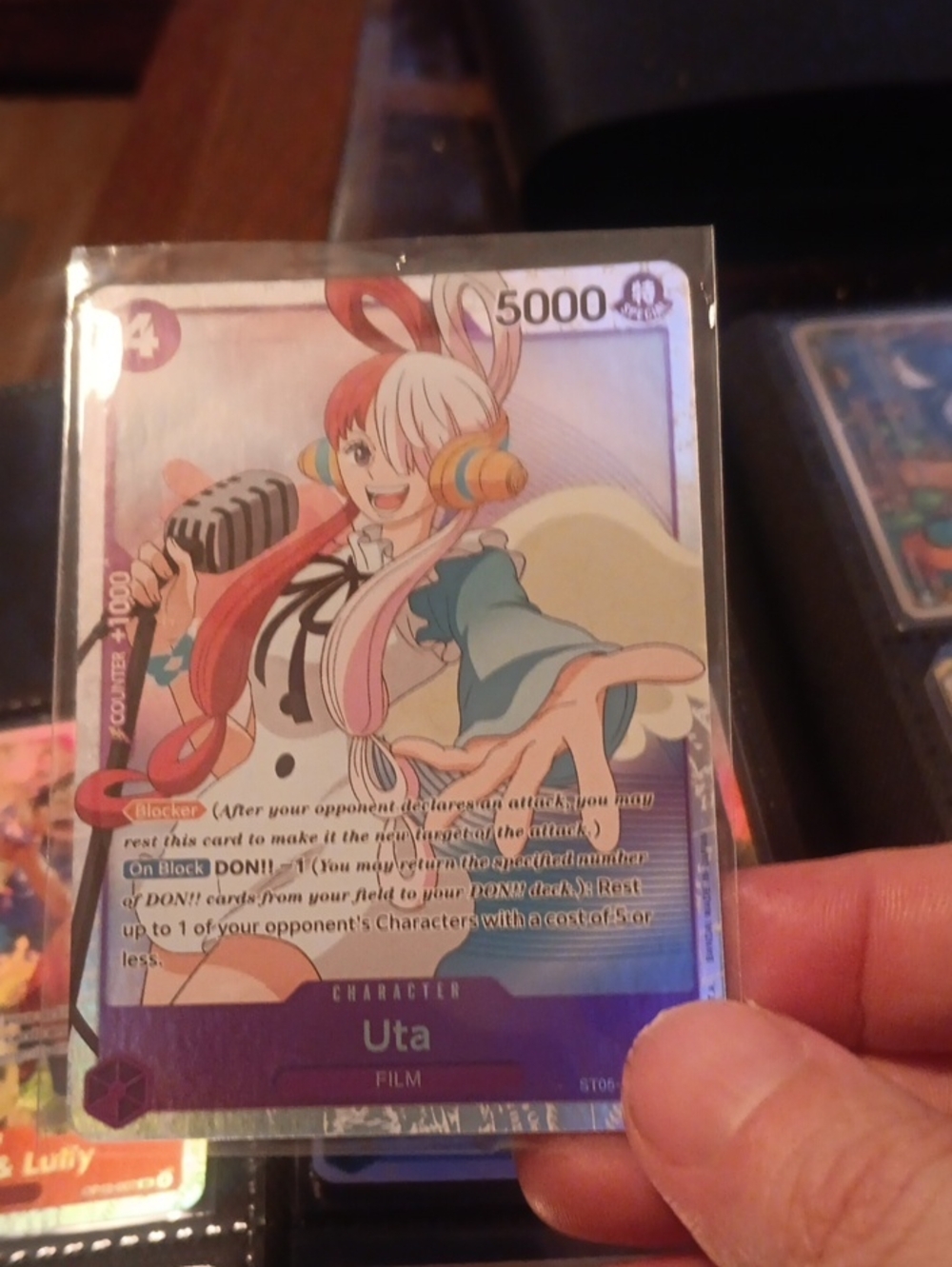 Uta Anime Character Trading Card - Pink and White